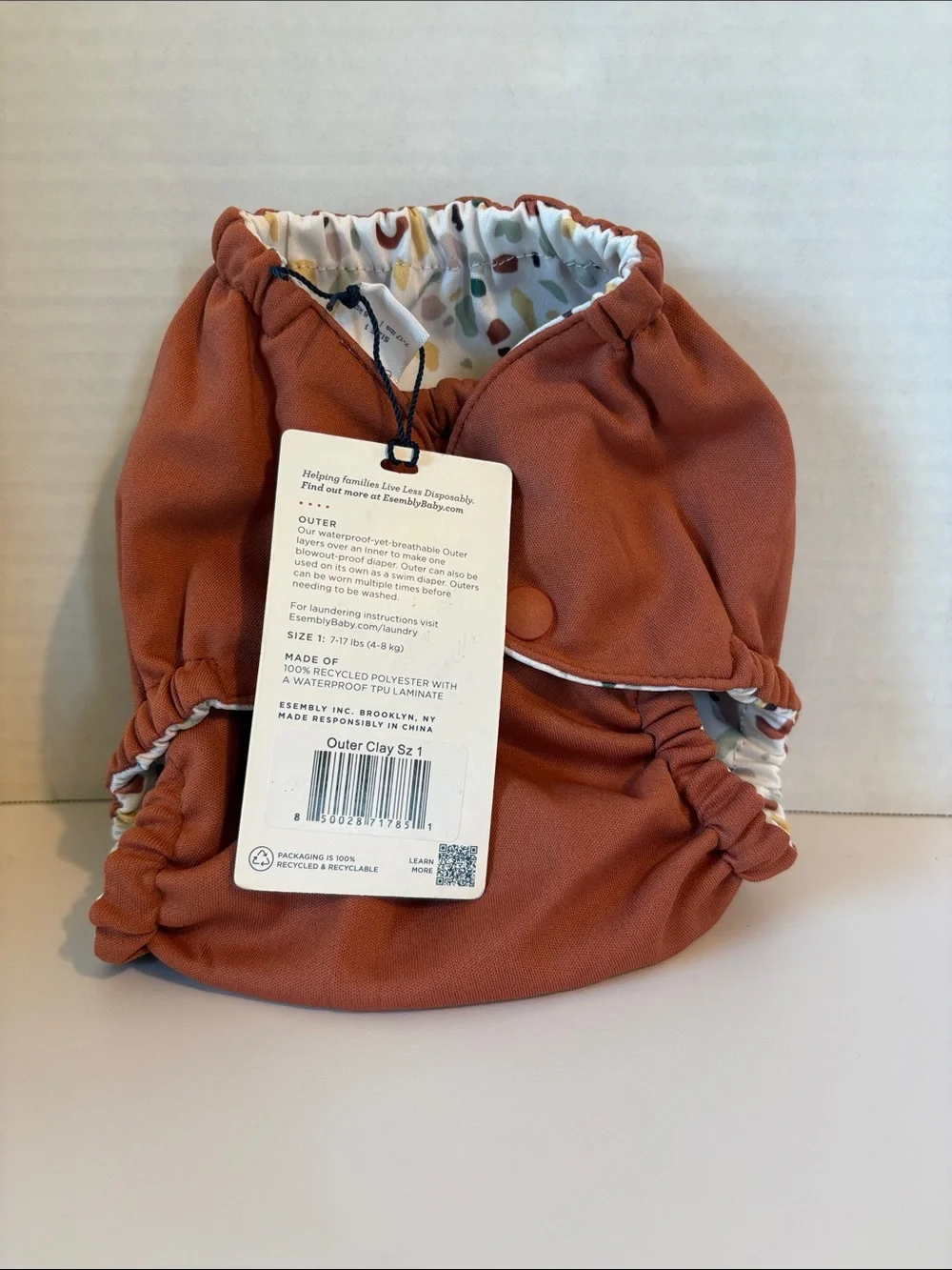 Waterproof Esembly Rust Orange Reusable Cloth‎ Diaper Cover NWT